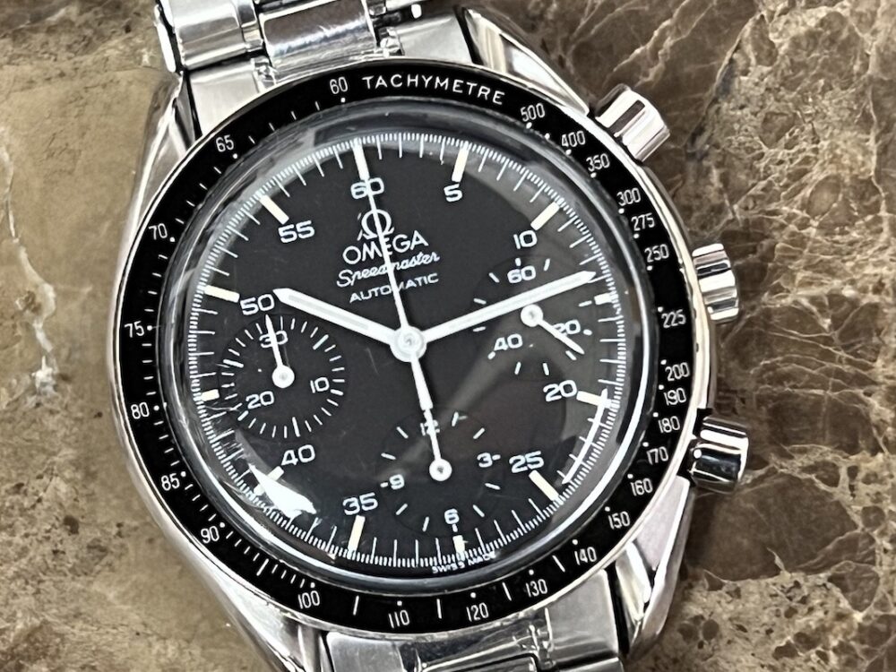 OMEGA Speedmaster reduced Black Dial 39mm Automatic Hesalite Crystal model 3510.50.00