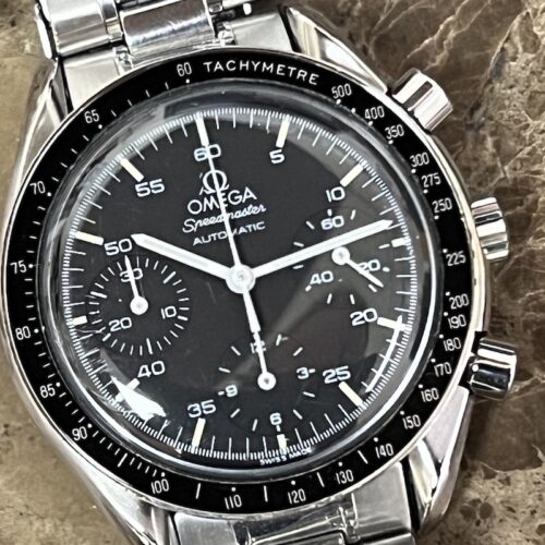 OMEGA Speedmaster reduced Black Dial 39mm Automatic Hesalite Crystal model 3510.50.00