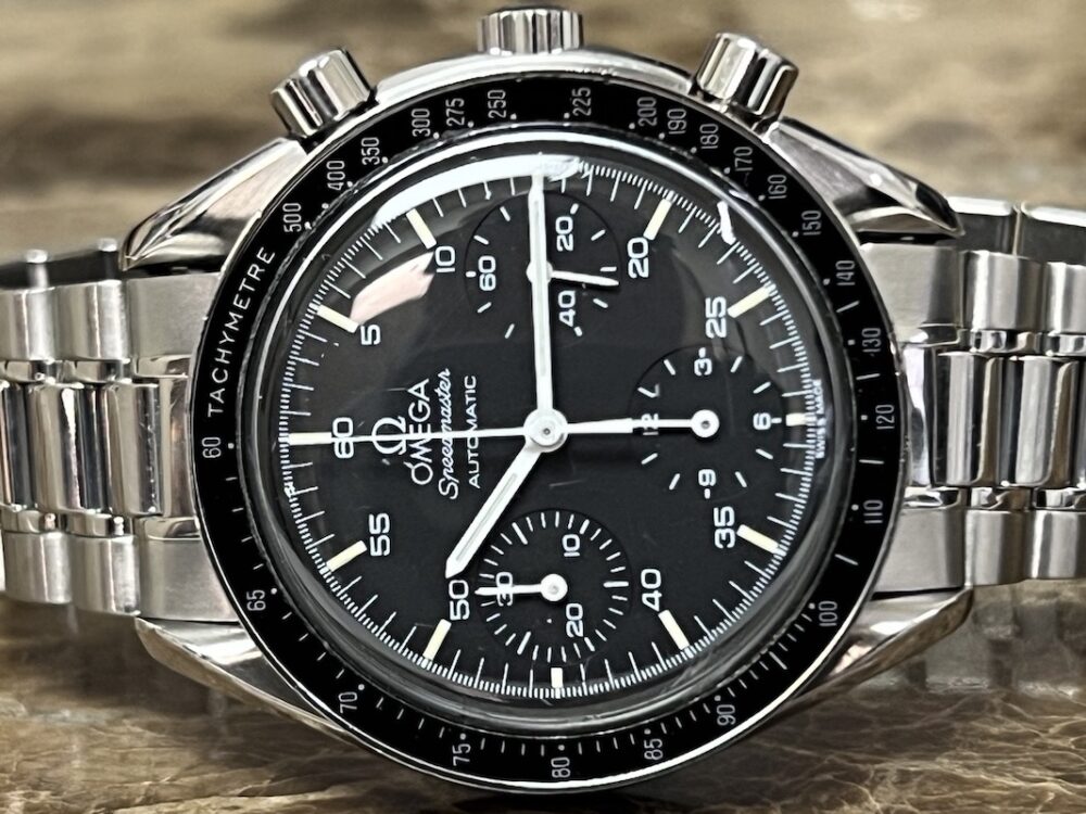 OMEGA Speedmaster reduced Black Dial 39mm Automatic Hesalite Crystal model 3510.50.00