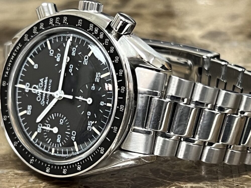 OMEGA Speedmaster reduced Black Dial 39mm Automatic Hesalite Crystal model 3510.50.00