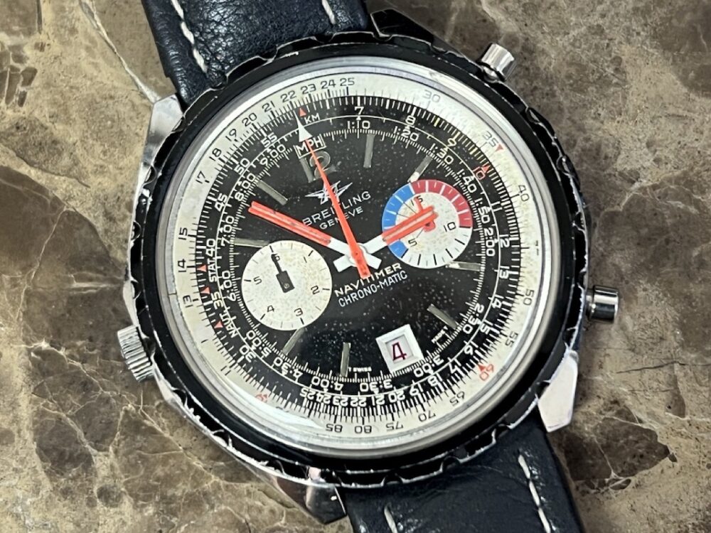 Breitling Navitimer Chrono-Matic Vintage 48mm Automatic Caliber 11 Left Side Crown Circa 1969 (Early) 1806