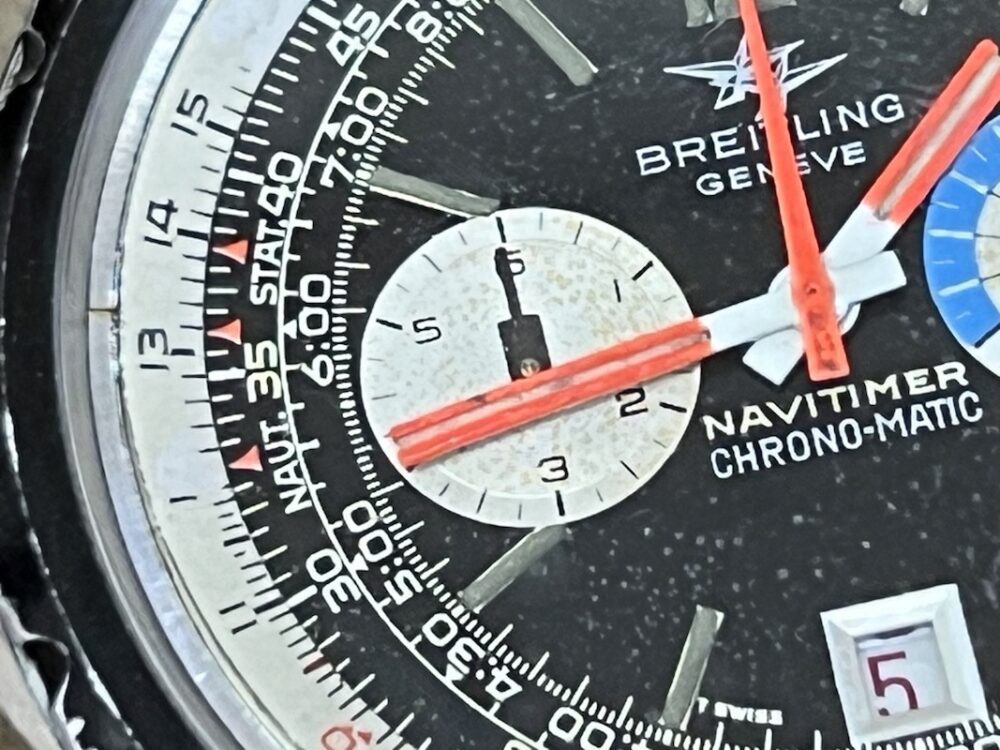 Breitling Navitimer Chrono-Matic Vintage 47.5mm Automatic Caliber 11 Left Side Crown Circa 1969 (Early) 1806