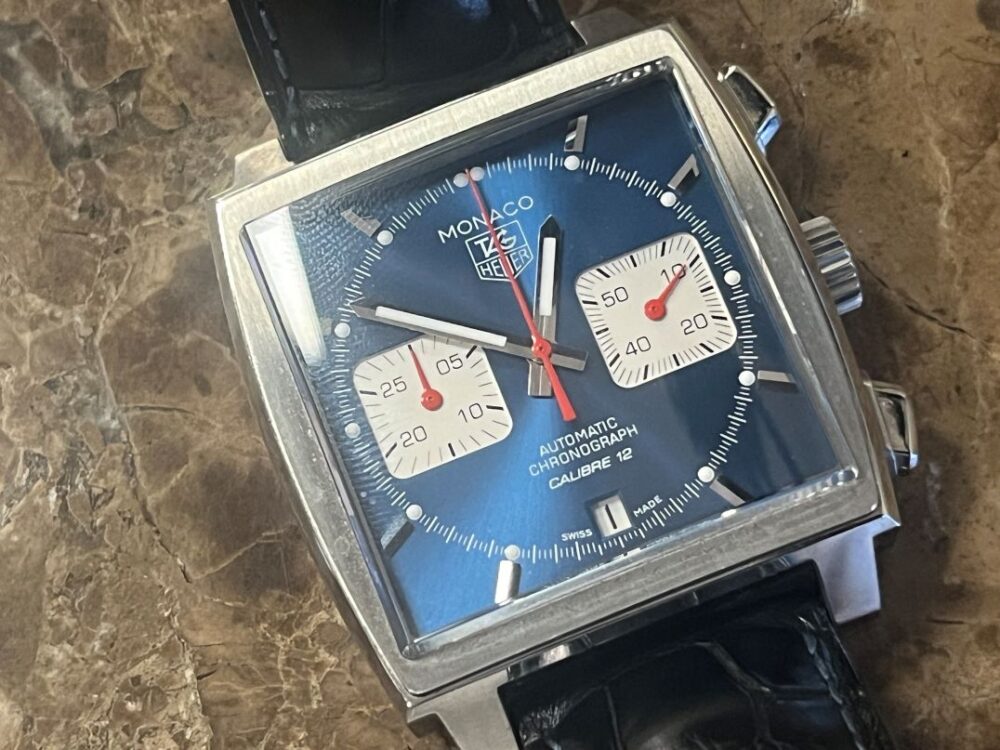 TAG Heuer Monaco Chronograph Automatic 39mm Calibre 12 Steve McQueen Square CAW2111 Box Papers Booklets