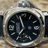 Panerai Luminor Logo Base Black Dial PAM01084 44mm Mechanical Wind with Box - Papers - Rubber Strap - Tool Never Worn