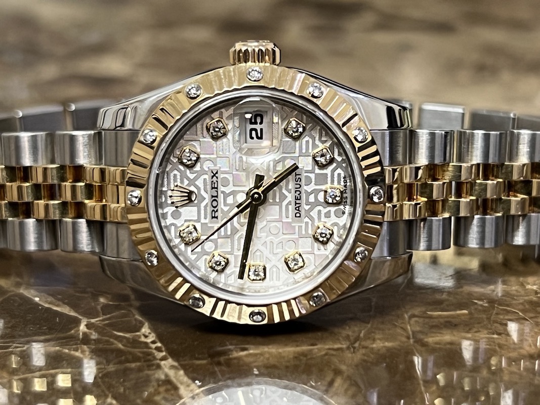 Rolex Datejust 18K Yellow Gold Jubilee Bracelet Wood Dial Ref. 79178