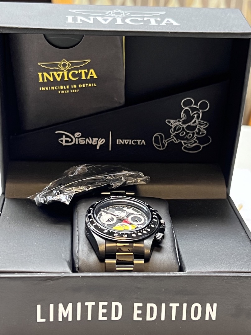 Invicta Disney Limited Edition Mens Black PVD Chronograph with Box and  Papers | Sansom Watches