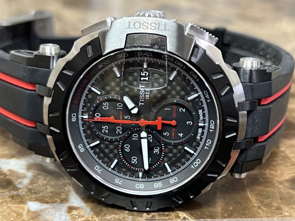 Tissot T-Race Moto GP Chronograph Automatic 47mm Black / Red accents Limited Box Papers T092427 A GP16