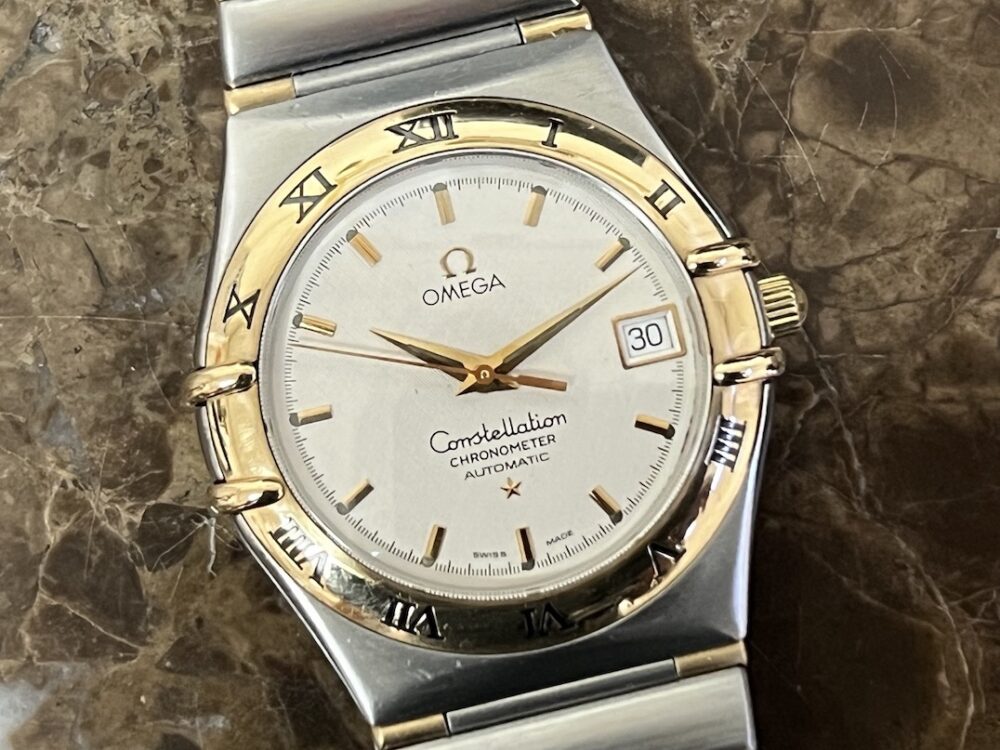 Omega Constellation Chronometer in 18k Yellow Gold and Steel Mens Automatic 35.5mm with Papers and Card model 1302.30.00