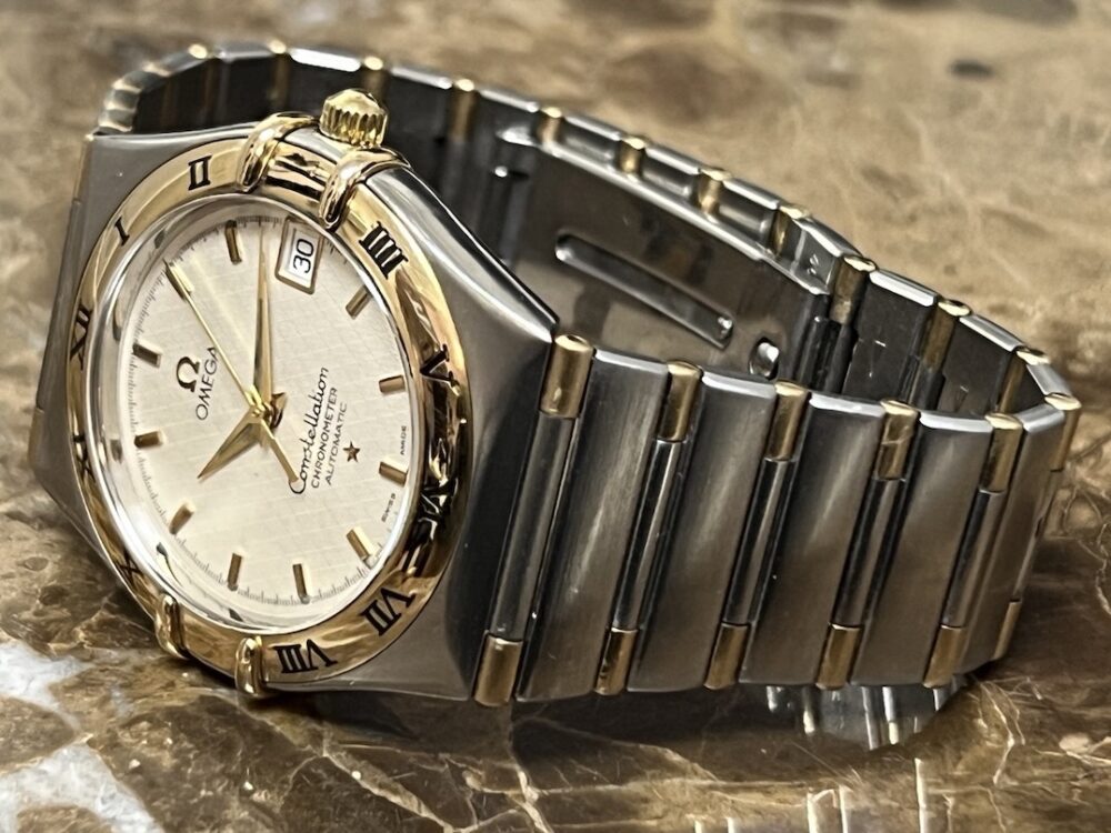 Omega Constellation Chronometer in 18k Yellow Gold and Steel Mens Automatic 35.5mm with Papers and Card model 1302.30.00