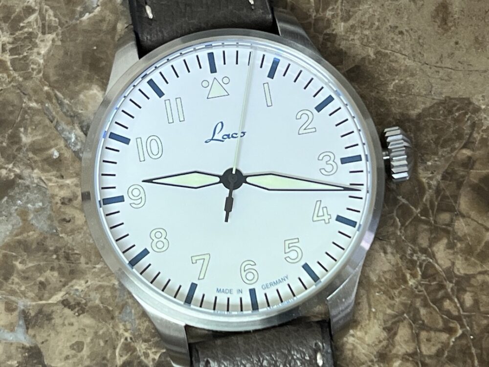 Laco Augsburg POLAR 42mm Pilot Watch Automatic White Dial Box Papers 862156 Type A Dial Limited Edition
