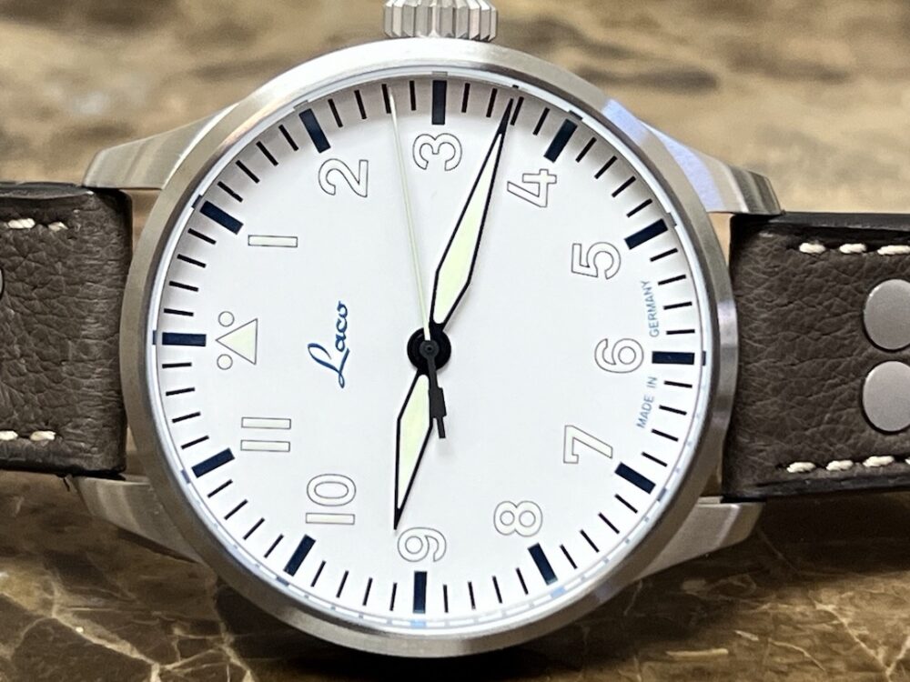 Laco Augsburg POLAR 42mm Pilot Watch Automatic White Dial Box Papers 862156 Type A Dial Limited Edition