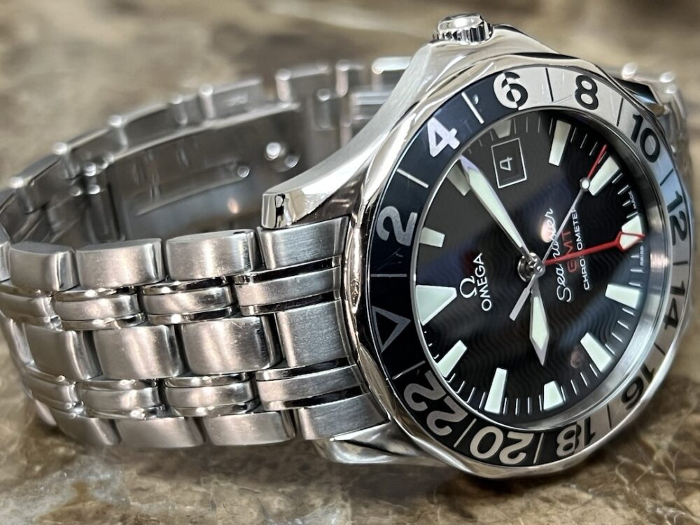 Omega Seamaster 300m GMT 50th Anniversary 41.5mm Black Wave with Bracelet with Papers 2534.50