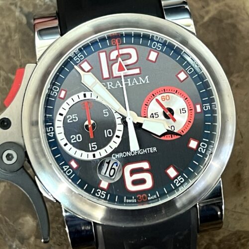 Graham Chronofighter TRIGGER Chronograph 46mm Automatic with Black and Red Accents