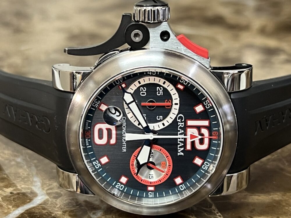 Graham Chronofighter TRIGGER Chronograph 46mm Automatic with Black and Red Accents