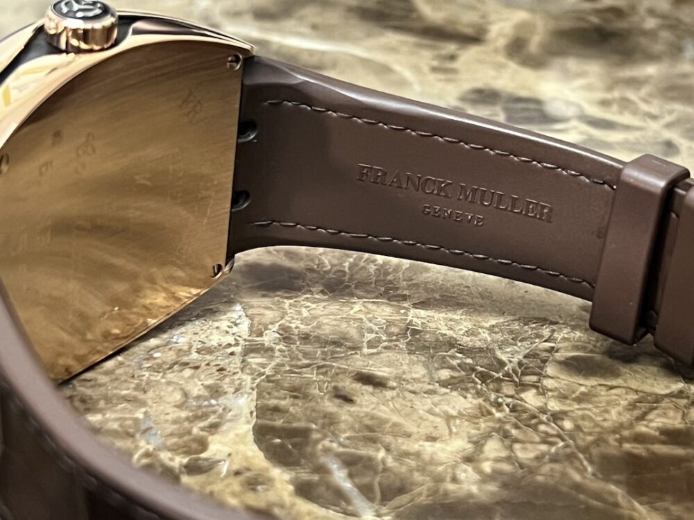 FRANCK MULLER Vanguard 18kt Rose Gold Automatic 44mm Leather Strap Box Papers V 45 SC DT 5N NR MINT