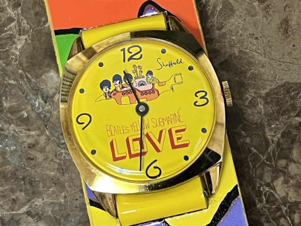 Beatles Yellow Submarine LOVE Mechanical 34mm by Sheffield 1968 Watch Rare Vintage Character Watch