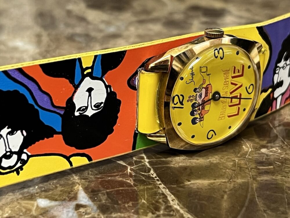 Beatles Yellow Submarine LOVE Mechanical 34mm by Sheffield 1968 Watch Rare Vintage Character Watch