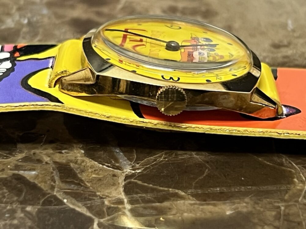 Beatles Yellow Submarine LOVE Mechanical 34mm by Sheffield 1968 Watch Rare Vintage Character Watch