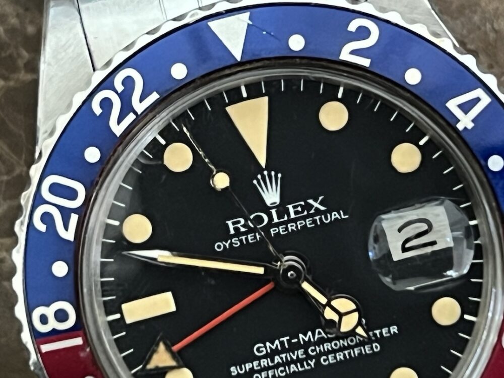 Rolex GMT Master Pepsi Automatic with Pumpkin Patina Swiss - T