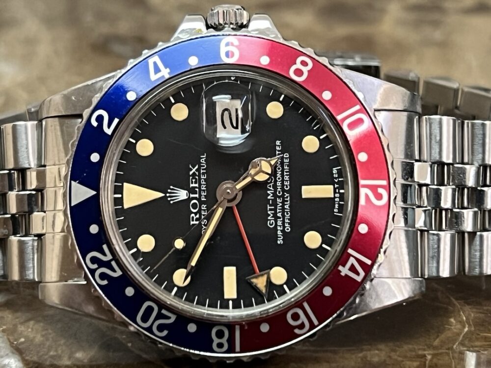 Rolex GMT Master Pepsi Automatic with Pumpkin Patina Swiss - T