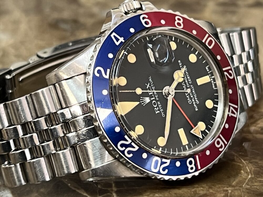 Rolex GMT Master Pepsi Automatic with Pumpkin Patina Swiss - T