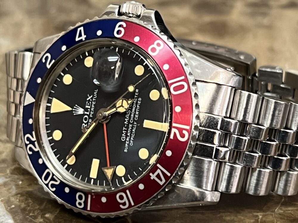 Rolex GMT Master Pepsi Automatic with Pumpkin Patina Swiss - T