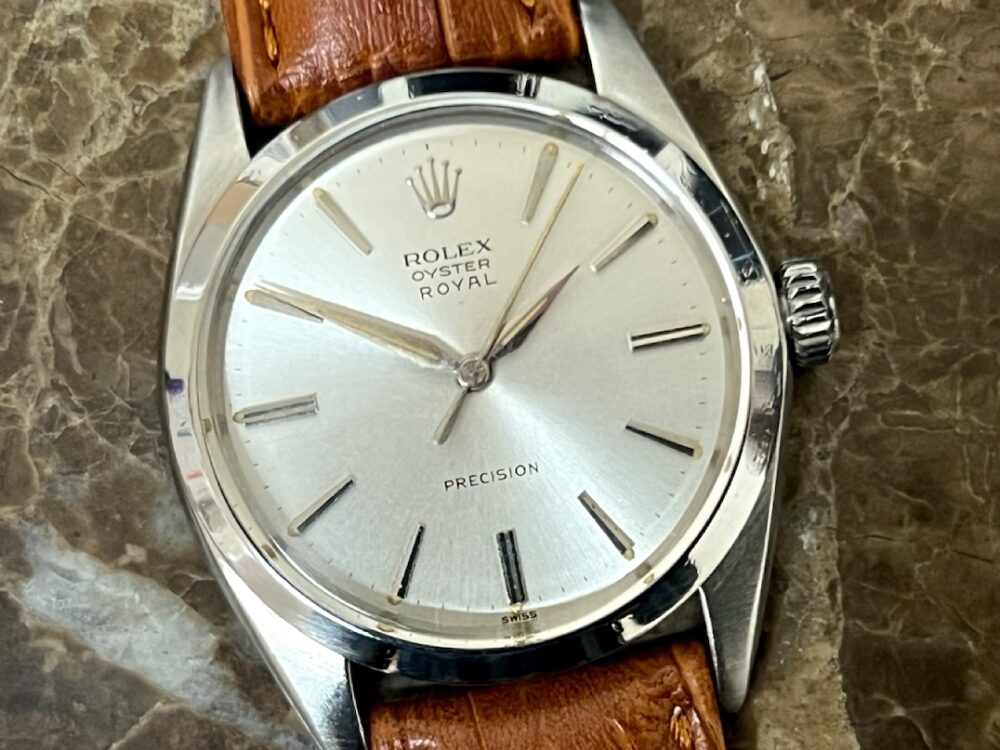 Rolex Oyster ROYAL Precision Manual Wind 34mm Mens / Unisex Model 6426 with Leather Strap Vintage Year 1963