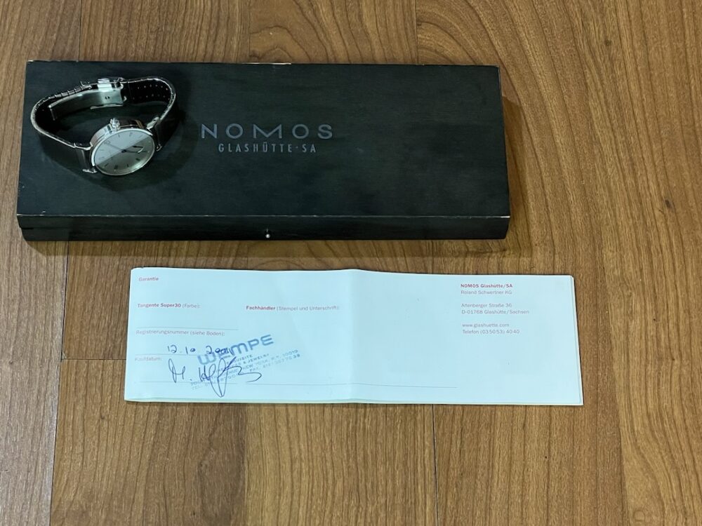 NOMOS Glashutte TANGENTE SPORT Manual Wind 36mm with Bracelet Box / Papers Made in Germany