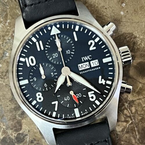 IWC PILOT'S WATCH CHRONOGRAPH 41 Automatic Box Papers and Warranty Card IW388111 Never Worn