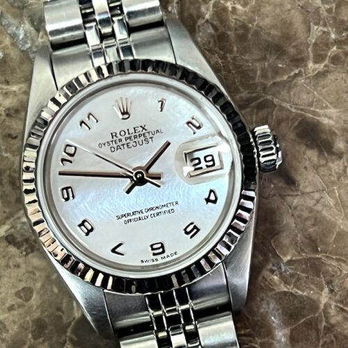 Rolex Datejust 26 Lady with White Mother of Pearl Dial with Rolex Box 79174