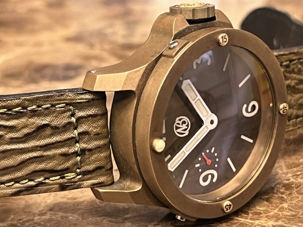 Ennebi Watch Fondale Toscana Bronzo 47mm Manual Wind Limited Edition to 33 Pieces Bronze Military Watch Made in Italy