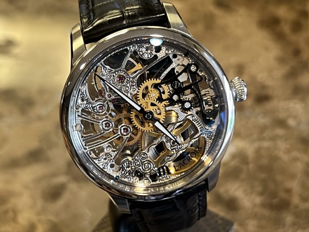 Maurice Lacroix Masterpiece Squelette Skeleton MP7208 43mm Mechanical Leather strap with Deployed Buckle mp7208-ss001-000
