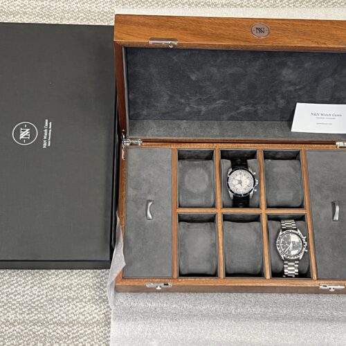 N & N Watch Case Redwood and Soft Material for your watch collection Luxury Watch Box Holds 6 Watches and Accessories
