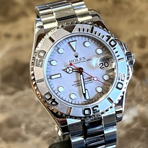 Rolex Yachtmaster Platinum & Steel Mid-Size 35mm Automatic 168622 with Rolex Box