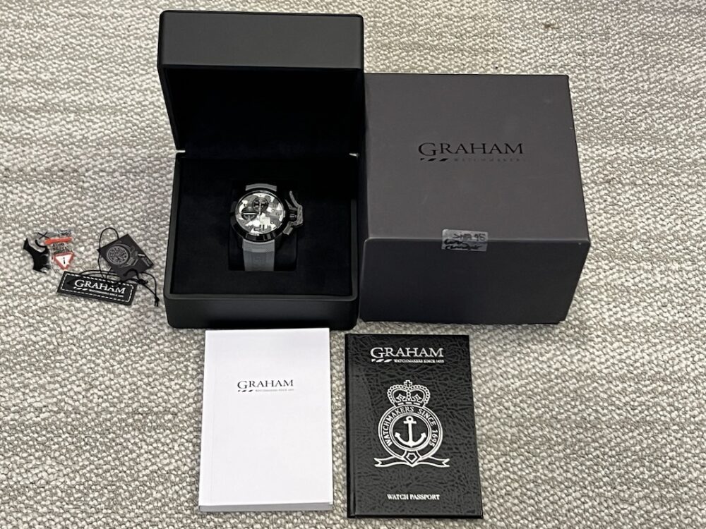 Graham Chronofighter OVERSIZE BLACK ARROW 47mm Automatic Box Papers 2CCAU.S02C