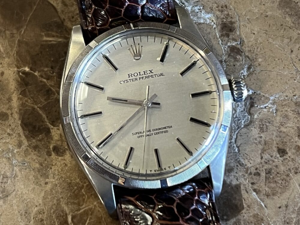 Rolex Oyster Perpetual 34mm Automatic with Silver Dial Model 1004 Vintage Year 1966