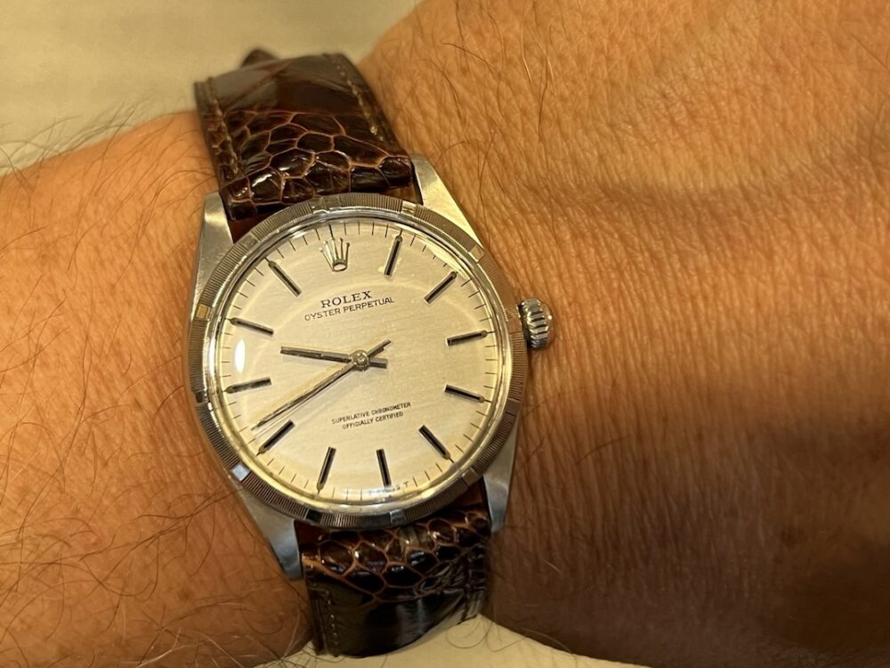 Rolex Oyster Perpetual 34mm Automatic with Silver Dial Model 1004 Vintage Year 1966