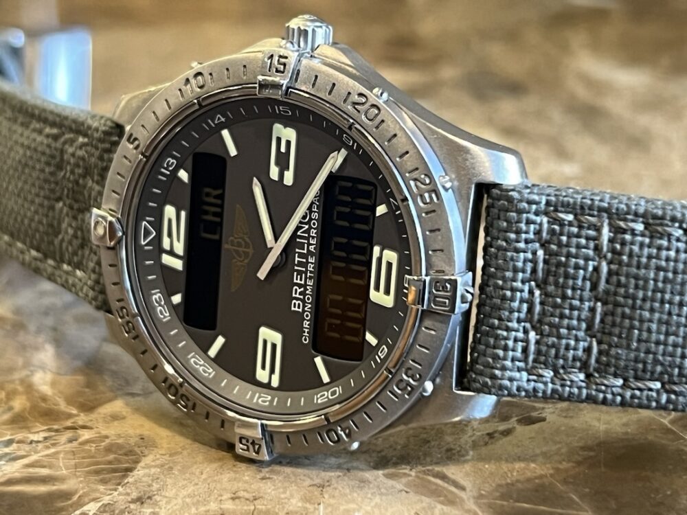 Breitling Aerospace Titanium 40mm Super Quartz on an Olive