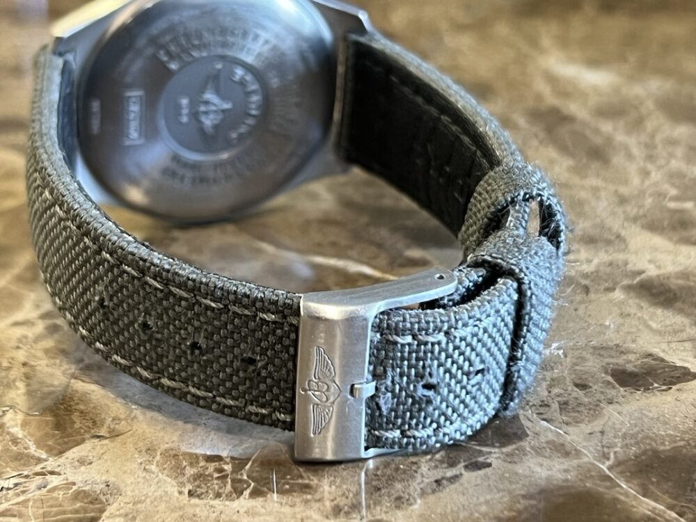 Breitling Aerospace Titanium 40mm Super Quartz on a military strap model E75362