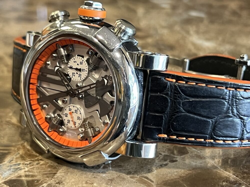 Romain Jerome Titanic DNA Steampunk Chronograph Orange 50mm Automatic Skeleton Dial JR.T.CH.SP.005.03