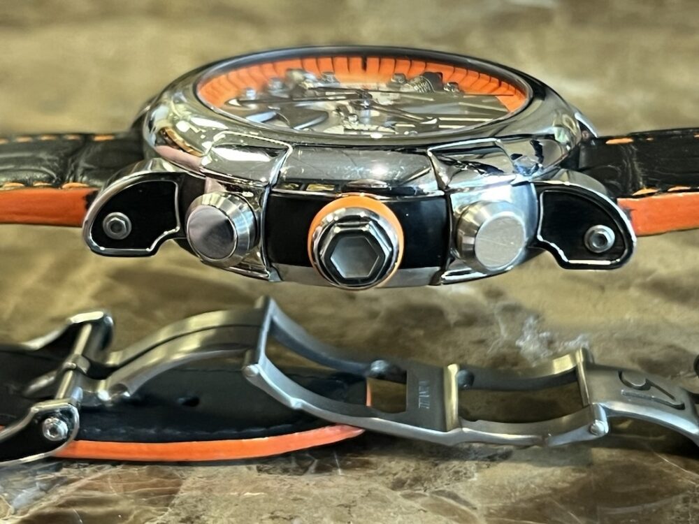 Romain Jerome Titanic DNA Steampunk Chronograph Orange 50mm Automatic Skeleton Dial JR.T.CH.SP.005.03