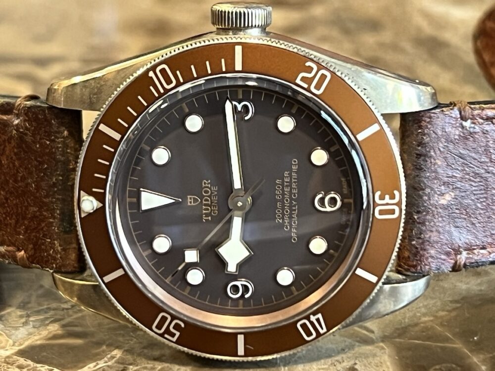 Tudor Black Bay Bronze 43mm Automatic Brown Root-Beer Dial Leather Strap 79250BM Box Papers Card