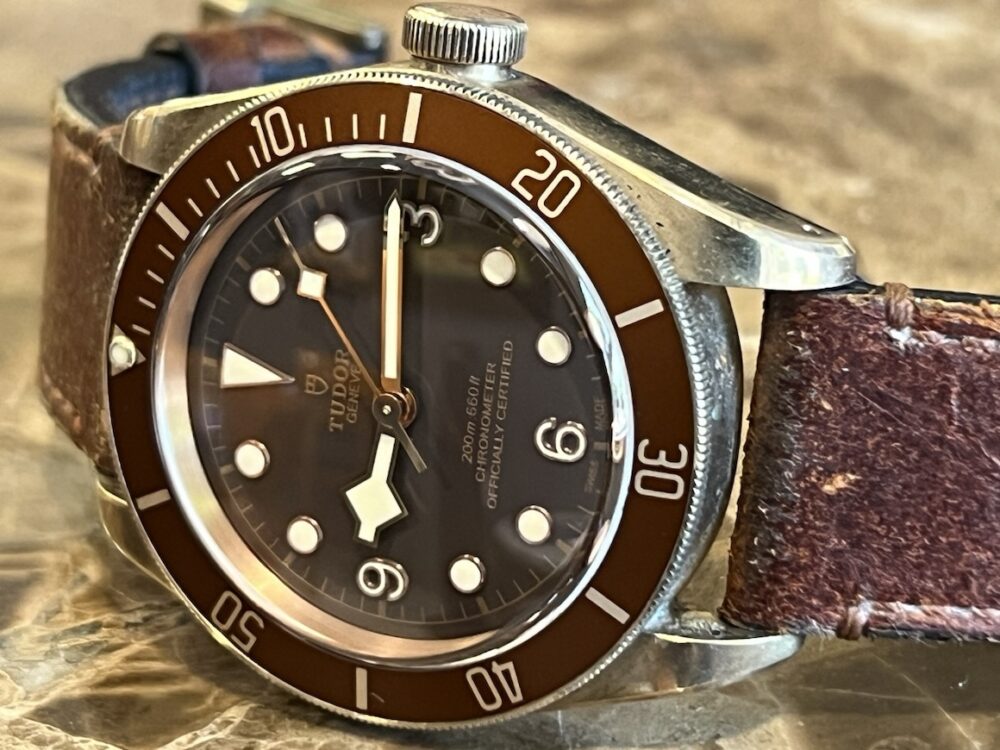 Tudor Black Bay Bronze 43mm Automatic Brown Root-Beer Dial Leather Strap 79250BM Box Papers Card