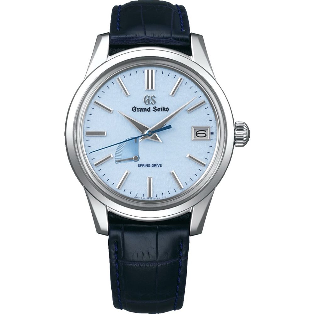 Grand Seiko Elegance Spring Drive with Power Reserve Indicator Blue Snow Flake 40mm Box Papers SBGA407