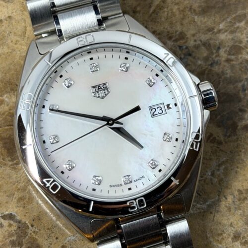 Tag Heuer Formula One quartz 35mm midsize Mother of Pearl Diamond Dial with box and papers WBJ1319 never worn