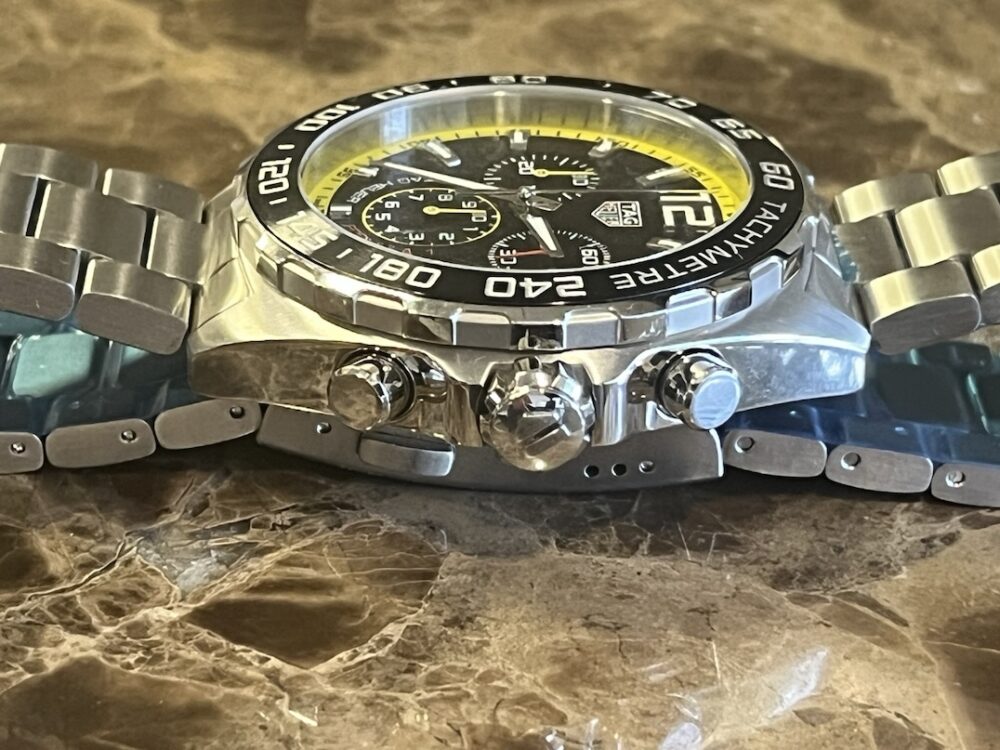 TAG Heuer Formula 1 Chronograph Black Dial Yellow Accents 43mm Quartz Box Papers 2024 model WBD1315