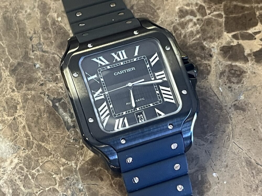 Cartier Santos de Cartier Black Steel ADLC Large Model Automatic box papers WSSA0039