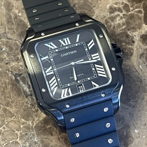 Cartier Santos de Cartier Black Steel ADLC Large Model Automatic box papers WSSA0039