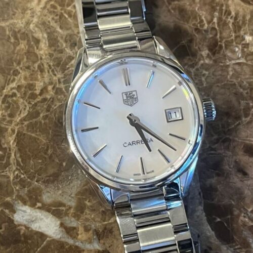 Tag Heuer Carrera White Dial 32mm Quartz box and papers mid size