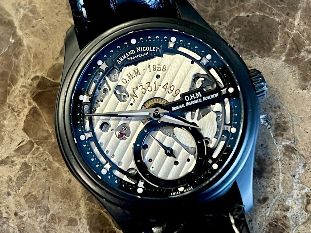 Armand Nicolet L14 Skeleton Tactical PVD 42mm Manual Wind Box Papers A750ANN-NR-P713NR2 SWISS MADE